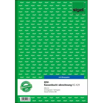 Piezīmju klade Sigel KG429 A4 50 lapas Zaļa Balta