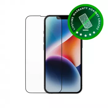 dbramante1928 Eco-Shield iPhone 13/13 Pro/14 melna mala stikla ekrāna aizsargs, putekļu un skrāpējumu izturīgs