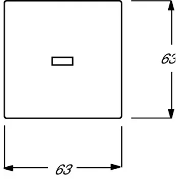 Busch-Jaeger 1751-0-2814 sienas plāksne/slēdža rāmis Balts, 63×63 mm