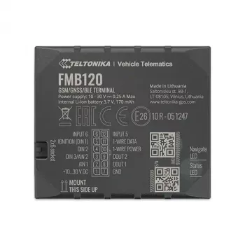 Teltonika FMB120 automašīnas GPS izsekotājs, melns, putekļu izturīgs