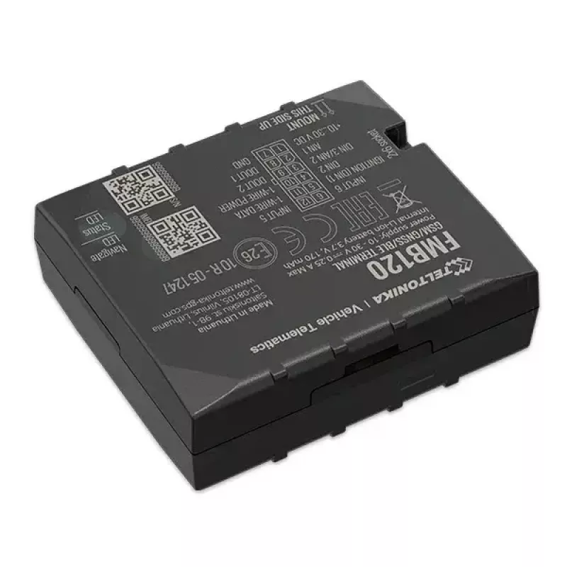Teltonika FMB120 automašīnas GPS izsekotājs, melns, putekļu izturīgs