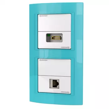 Sienas kontaktligzda RJ-45 + HDMI Kindermann 7456 000 544