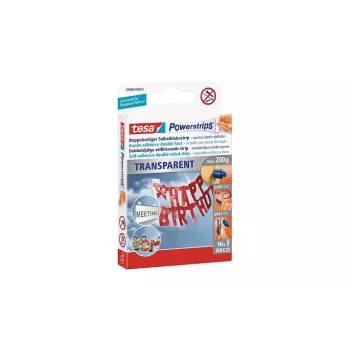 TESA Powerstrips Transparent DECO stiprinājuma līmlentes 16 gab.