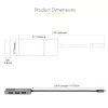 StarTech.com 3-Portu USB-C vairāku monitoru adapteris, USB Type-C uz 3x DisplayPort 1.4 MST centrmezgls, trīskāršs 4K 60Hz DP klēpjdatora paplašinātājs/sadalītājs, HDR, pagarināts iebūvētais kabelis - tikai Windows
