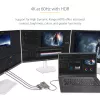 StarTech.com 3-Portu USB-C vairāku monitoru adapteris, USB Type-C uz 3x DisplayPort 1.4 MST centrmezgls, trīskāršs 4K 60Hz DP klēpjdatora paplašinātājs/sadalītājs, HDR, pagarināts iebūvētais kabelis - tikai Windows