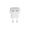 Sienas lādētājs d bramante re-charge Pro EU Flat 2×USB-C 20W Balts (iekštelpām)