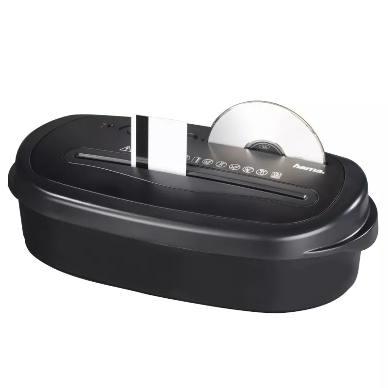 Papīra smalcinātājs Hama Home X12CD, šķērsgriezums, 72 dB, 22 cm, melns