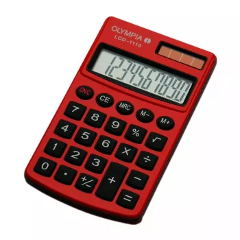 Kabatas kalkulators Olympia LCD 1110 Pocket Sarkans