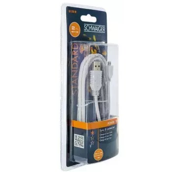 USB kabelis Schwaiger LK200M532 2m USB A Micro-USB A Balts