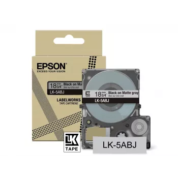 Epson matēta lente – Pelēka/Melna 18mm(8m) – LK-5ABJ