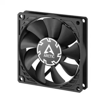 Ventilators Arctic P8 Slim PWM PST 80mm zema profila 38,23 m³/h Fluid Dynamic Bearing Melns