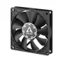 Ventilators Arctic P8 Slim PWM PST 80mm zema profila 38,23 m³/h Fluid Dynamic Bearing Melns