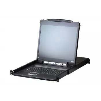 KVM slēdzis ATEN CL5708IM, 17 inch LCD, USB/PS/2, VGA, 8 portu, uzstādāms rīkā, melns