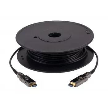 ATEN 20M True 4K HDMI aktīvais optiskais kabelis, 20 m, HDMI Type D (Micro), HDMI Type D (Micro), 3D, 18 Gbit/s, Melns
