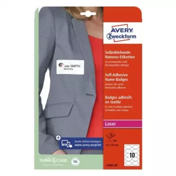 Pašlīmējošā uzlīme Ovāla Noņemama Avery L4882-20