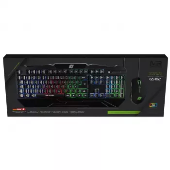 MediaRange MRGS102 Gaming tastatūra un pele USB QWERTZ Melna RGB