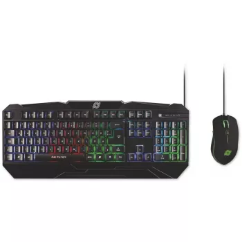 MediaRange MRGS102 Gaming tastatūra un pele USB QWERTZ Melna RGB