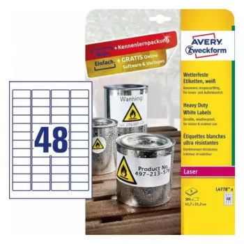 Pašlīmējošās printera etiķetes AVERY L4778-8