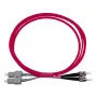 Šķiedru optikas kabelis BlueOptics SFP3233FU0.5MK SC ST OM4 0,5 m fuksīns