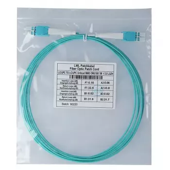 BlueOptics 797902TD120001M-BO Duplex Uniboot optiskās šķiedras savienojuma kabelis (saderīgs ar Corning), LC-UPC/LC-UPC, daudzmodu OM3 50/125 µm, 1 m