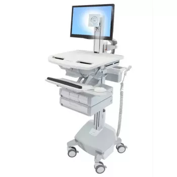 Multividu ratiņi Ergotron StyleView alumīnija pelēkā baltā krāsā