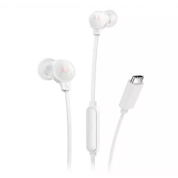 Motorola EARBUDS3CSWHITE viedtālruņa austiņas, vadu, iekšējās, zvaniem/mūzikai, USB Type-C, balta
