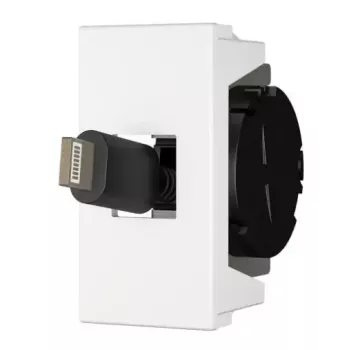 Kontaktligzdas adaptera plate ar USB-C kabeli Kindermann 7464000620 Balta Melna