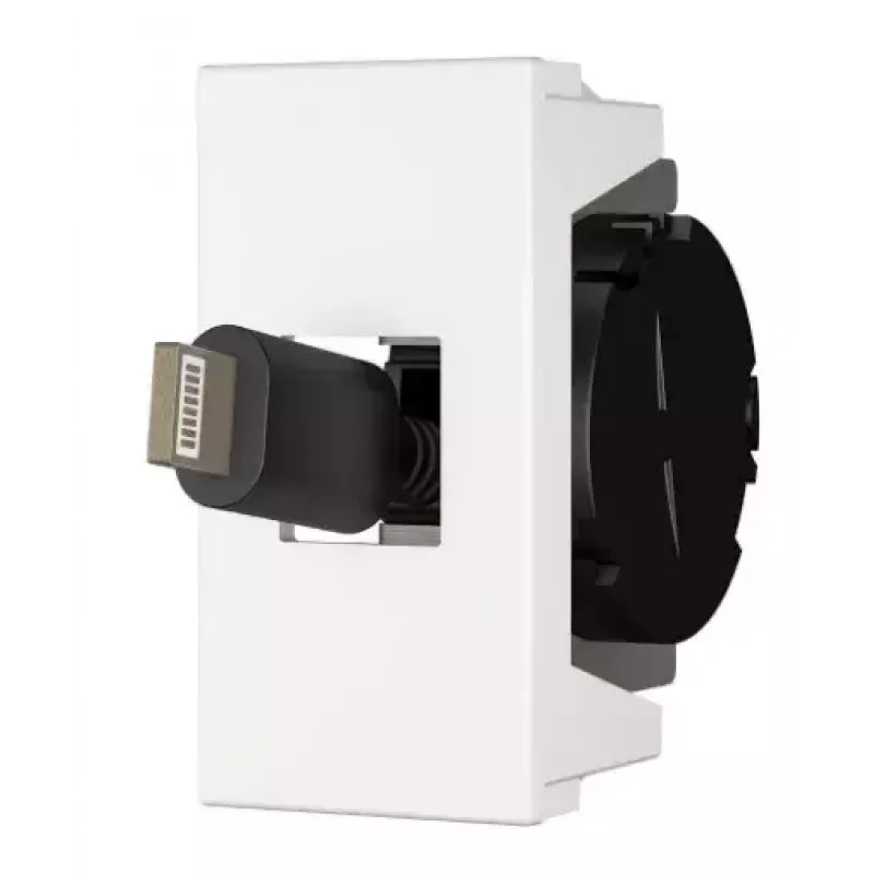 Kontaktligzdas adaptera plate ar USB-C kabeli Kindermann 7464000620 Balta Melna