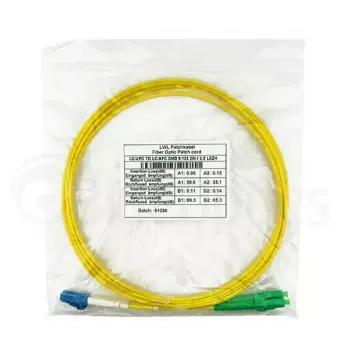 Optiskās šķiedras kabelis BlueOptics SFP3131BU0.5MS LC G.657.A1 0.5 m Dzeltens