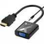 Techly HDMI-VGA pārveidotājs ar audio ligzdu