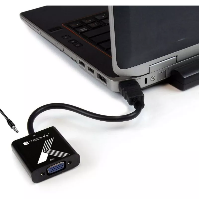 Techly HDMI-VGA pārveidotājs ar audio ligzdu