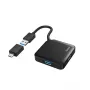 Hama USB Hubs, 4 Porti, USB 3.2 Gen 1, 5 Gbit/s, ar USB-C Adapteri