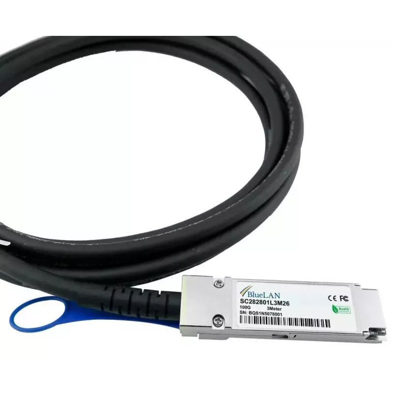 BlueOptics QSFP28-DAC-5M-MV InfiniBand/optiskais kabelis 5m Vīrietis/Vīrietis