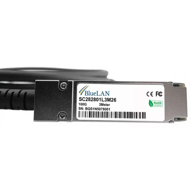 BlueOptics QSFP28-DAC-5M-MV InfiniBand/optiskais kabelis 5m Vīrietis/Vīrietis