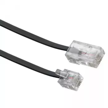 Tīkla kabelis Schwaiger 6,0m RJ-11 - RJ-45 6m Melns
