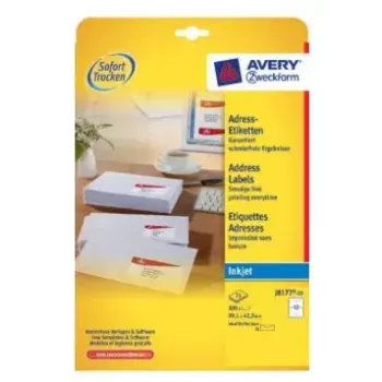 Birkas printerim Avery J8177-25 Baltas