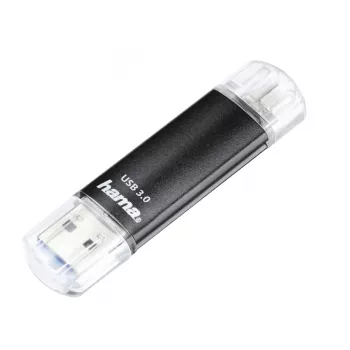 Hama Laeta Twin USB zibatmiņa 256 GB USB Type-A / Micro-USB 3.2 Gen 1 (3.1 Gen 1) Melna