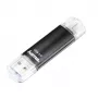 Hama Laeta Twin USB zibatmiņa 256 GB USB Type-A / Micro-USB 3.2 Gen 1 (3.1 Gen 1) Melna