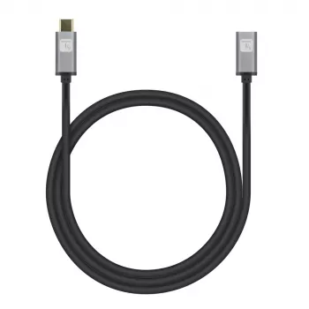 Techly USB 3.2 Gen 2 USB-C pagarinātājvads 1m Melns
