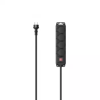 Hama 00223063 pagarinātājs 2 m 4 kontaktligzdas Āra melns