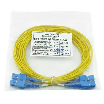 BlueOptics SFP3232BU5MK InfiniBand optiskās šķiedras kabelis 5 m SC Dzeltens