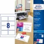 Nelīmējošas vizītkartes Avery C32028-10, 80 gab., 250 g/m², spīdīgs kartons