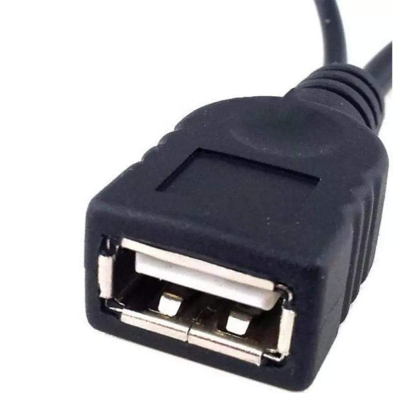 Techly USB 2.0 OTG kabelis A F Micro USB M ar USB 30cm Melns ICOC MUSB-MC2