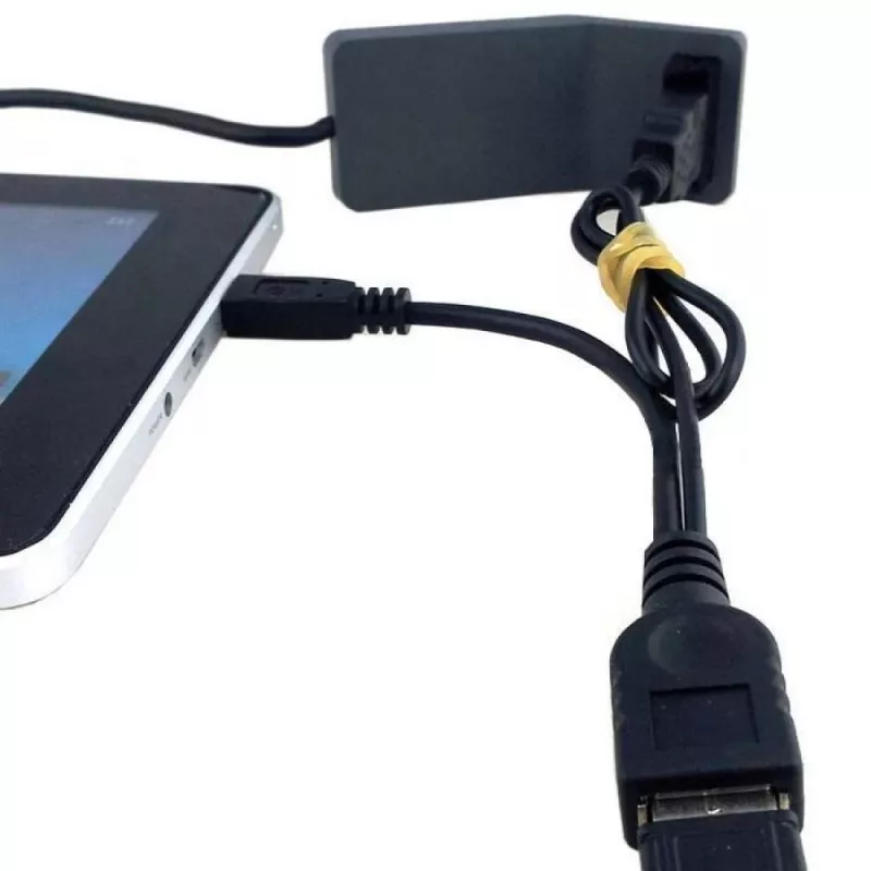 Techly USB 2.0 OTG kabelis A F Micro USB M ar USB 30cm Melns ICOC MUSB-MC2