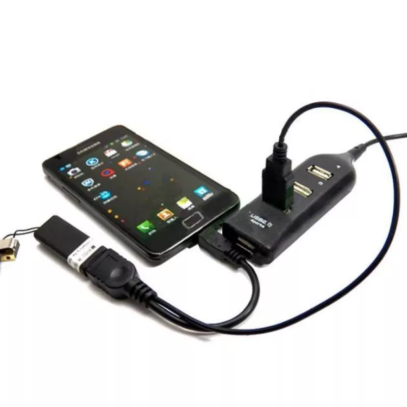 Techly USB 2.0 OTG kabelis A F Micro USB M ar USB 30cm Melns ICOC MUSB-MC2