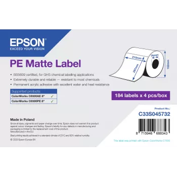 Epson C33S045732 pašlīmējošās printera etiķetes