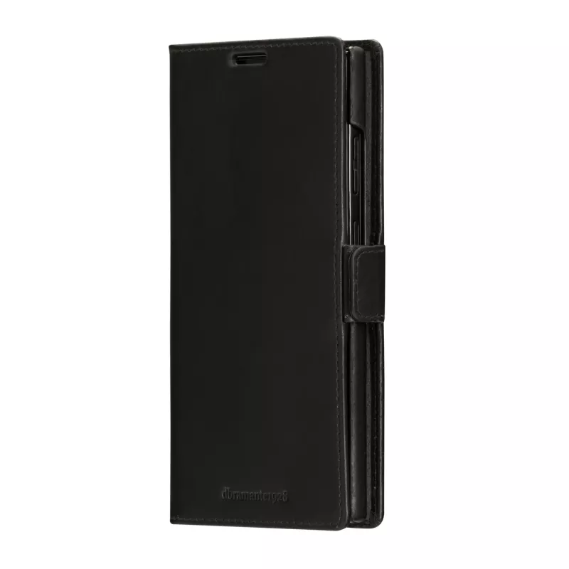Dbramante1928 Lynge folio maciņš Samsung Galaxy S23 Ultra — melna āda, 3 kabatiņas kartēm, 6.8 collas
