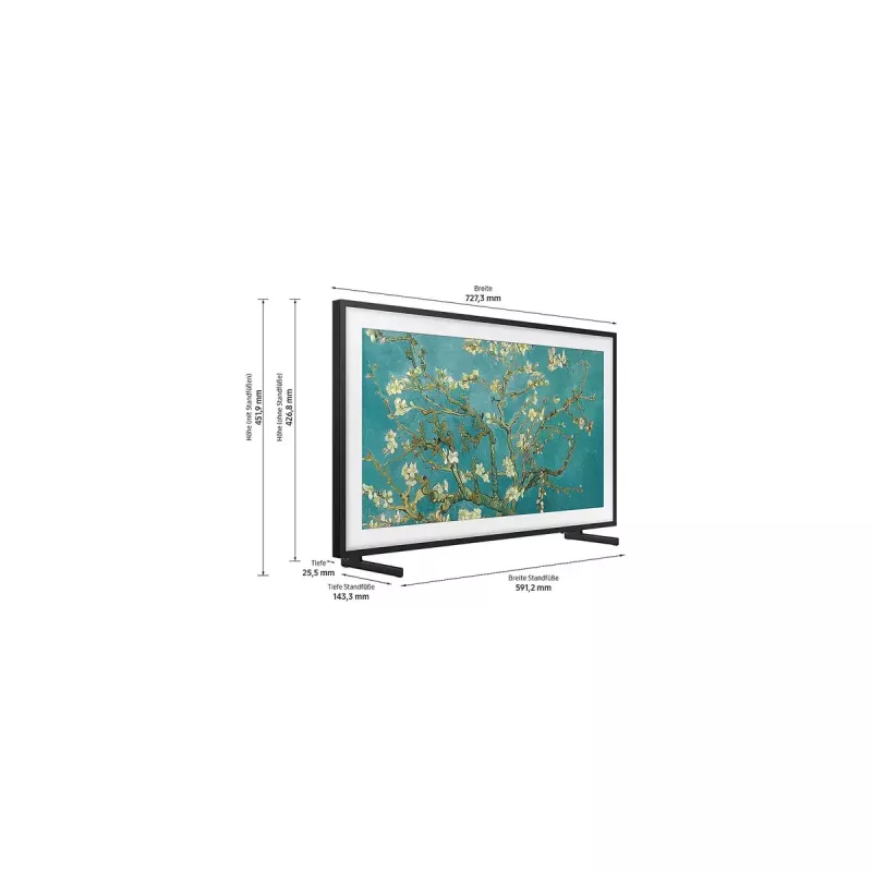 Samsung The Frame GQ32LS03CBU 81.3 cm (32 collu) Full HD Smart TV Wi-Fi Melns