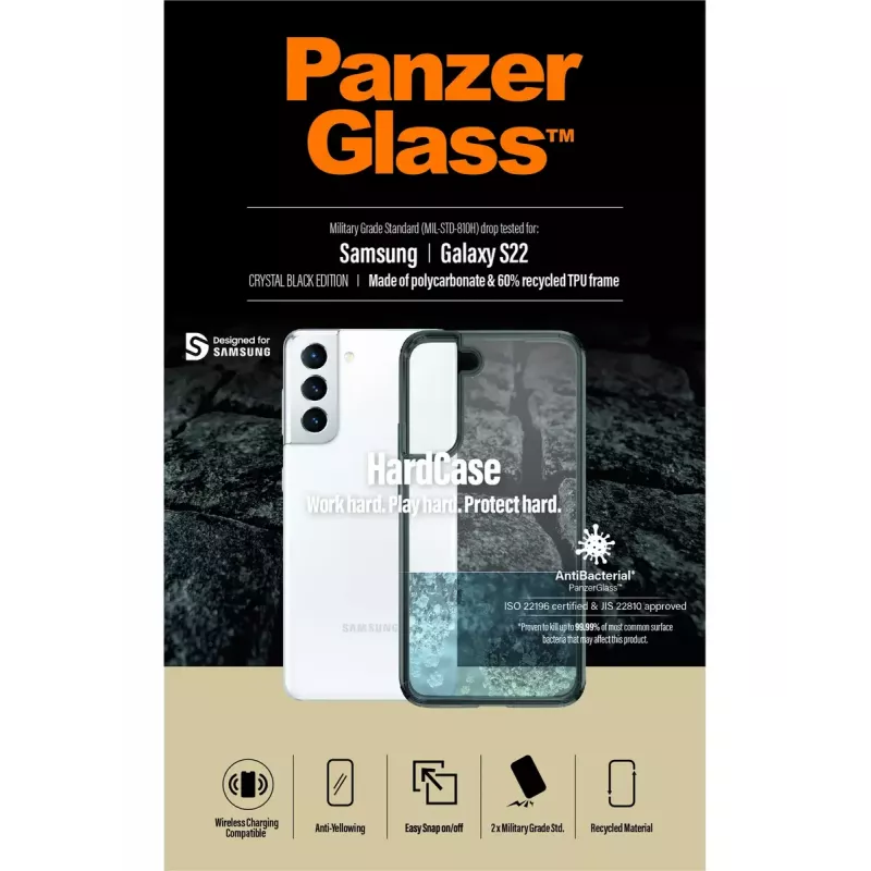 Cietais vāciņš PanzerGlass HardCase Samsung Galaxy S22 caurspīdīgs