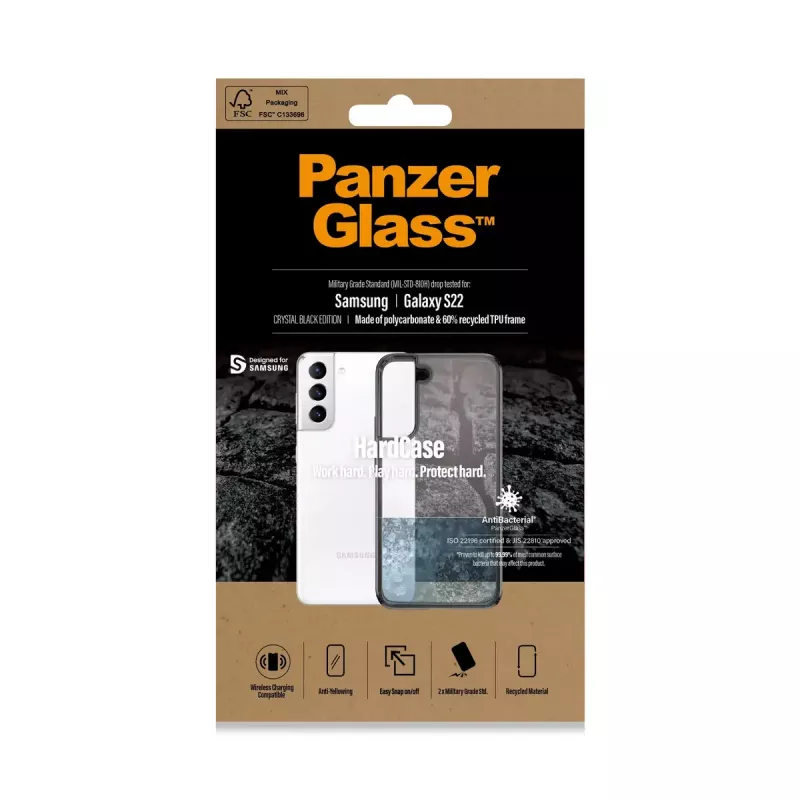 Cietais vāciņš PanzerGlass HardCase Samsung Galaxy S22 caurspīdīgs